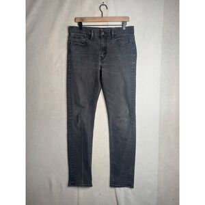 Levis 512‎ Slim Taper Jeans Mens 32x36 Faded Black Stretch Denim Pants
